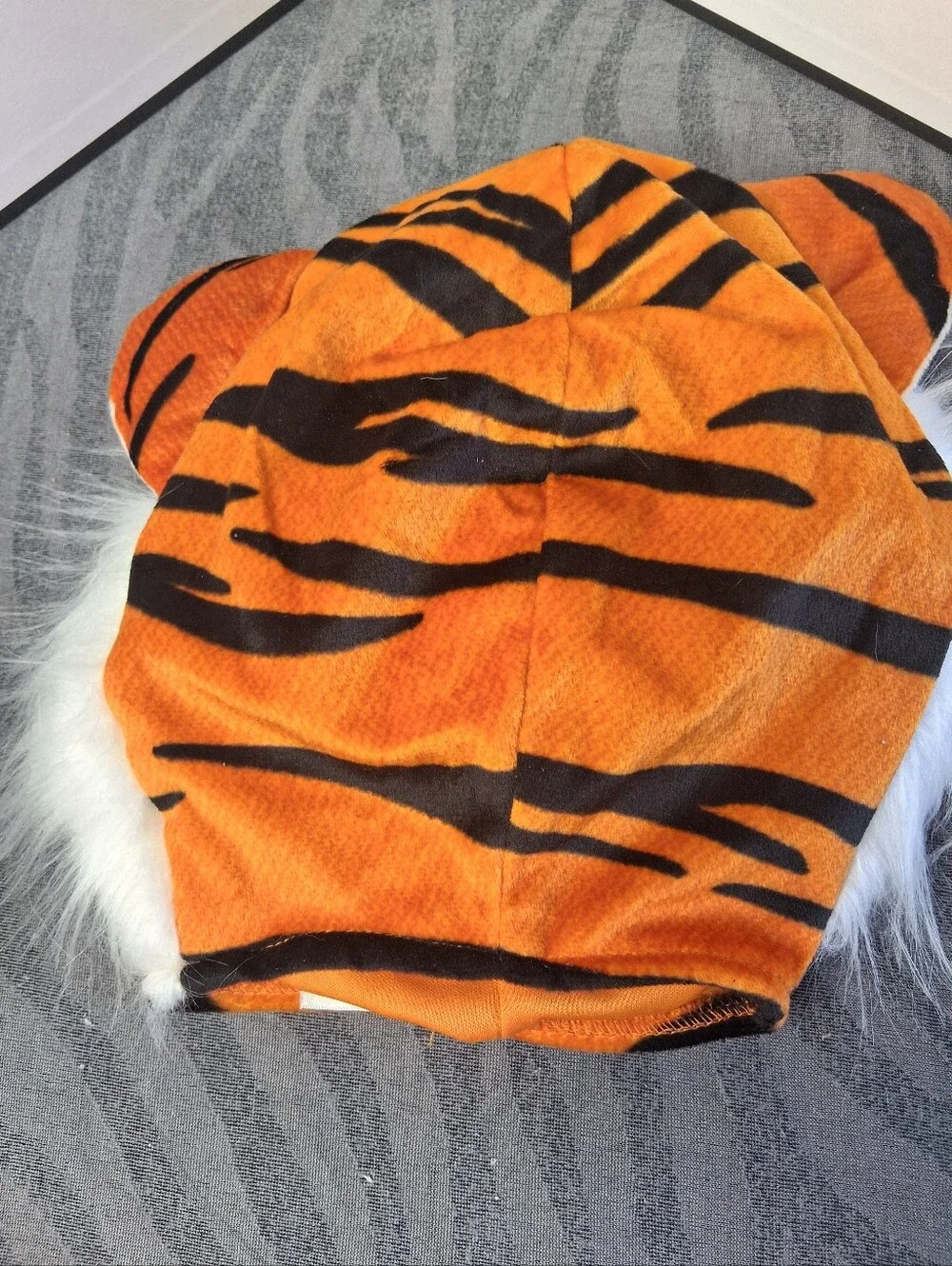 Spirit Infant Tiger Plush Jumpsuit Costume - Orange, Black & Cream - Picture 5 of 15